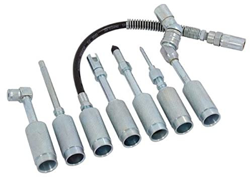 7 piece GREASE GUN ADAPTOR / LUBE ACCESSORY KIT