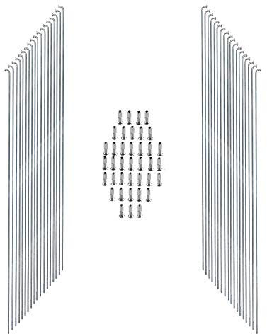 38 STK.Edelstahl Nirosta Speichen 2mm Fahrradspeichen m.Nippel Silber 246-298mm (292 Millimeter)