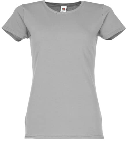 Fruit of the Loom Ladies Iconic T-Shirt Größe S - XXL, Farbe:Zink, Größe:2XL
