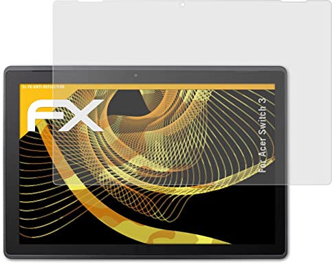 atFoliX Panzerfolie kompatibel mit Acer Switch 3 Schutzfolie, entspiegelnde und stoßdämpfende FX Folie (2X)