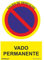 Normaluz RD40648 - Señal Adhesiva Vado Permanente Adhesivo de Vinilo 20x30 cm con CTE, RIPCI