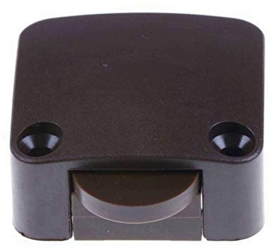 Einbau Barschalter Braun, Schnappschalter, LED (Niedervolt), 230V (Hochvolt) Ein/Aus, Truhenschalter, Türschalter, Schrankschalter (Braun)