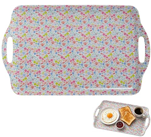 Premier Housewares Mimo Casey Tray with Handles, Melamine, Multi-Colour, 30 x 48 x 2.5 cm