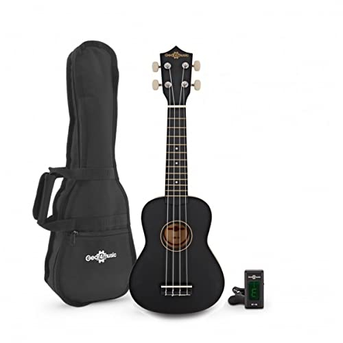 Sopran-Ukulele Pack mit Gigbag und Stimmgerät für Anfänger Kinder Erwachsene