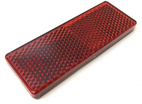 Reflektor Katzenauge 85,5x31,5mm Rot Selbstklebend E-geprüft – Rückstrahler Seitenstrahler mit Klebefläche – passend für Roller, Mofa, Motorrad, Fahrrad, Anhänger