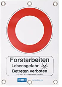 KOX Warn- / Absperrplane für Forst und Jagd