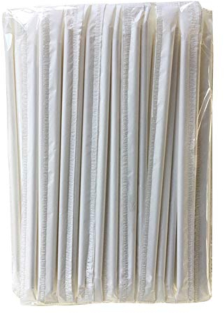 XAOBNIU La Paille jetable de pulpe de catégorie Comestible de Papier de Paille a emballé Individuellement 500pcs / Ensemble