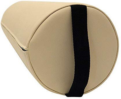 Promafit Massage Lagerungsrolle mit Griff für die Massageliege - Vollrolle Knierolle mit PU-Bezug wasserabweisend (Beige)