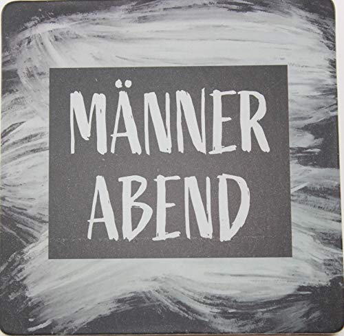 Cepewa - 91596 - Untersetzer, Männerabend, Kork, 9,5cm x 9,5cm