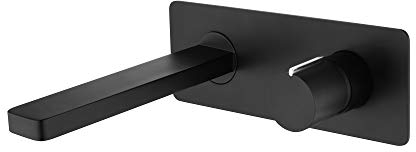 Unterputz Armatur Badarmatur Wandarmatur 9908B in Schwarz inkl. Unterputz-Grundkörper