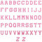 LUTER 52 Stück Patches zum Aufbügeln auf Buchstaben-Applikationen zum Aufnähen auf Applikationen mit dekorativen Reparaturflicken Buchstabe A-Z, bestickt, für Hüte, Schuhe, Taschen (Rosarot)