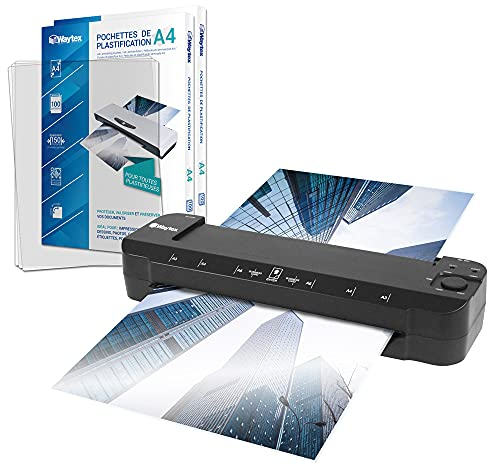 Laminiergerät A3 A4 A5 A6 A7 Pro Ultra schnell heiß und kalt bis zu 2 x 150 Mikron Temperatur verstellbar für den professionellen intensiven Einsatz Pack mit 200 A4 Hüllen
