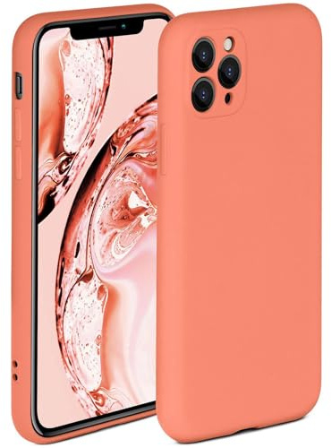 ONEFLOW Soft Case für iPhone 11 Pro Max Hülle aus Silikon mit Kameraschutz, Silikonhülle mit erhöhtem Schutz fürs Display, Backcover Schutzhülle, weiche Handyhülle, Koralle