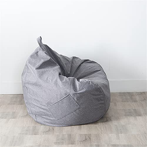 Chickw1 Sitzsack ohne Füllung für Erwachsene und Kinder, Sitzkissen Bodenkissen Kissen Sessel BeanBag Sitzsäcke für Outdoor & Indoor Gaming Entspannen (Grau,100x110cm)