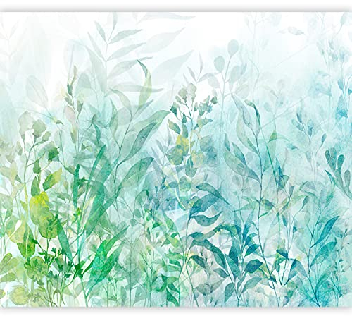murando Fototapete selbstklebend Blätter 343x256cm Foto Tapete Tapetenfolie Möbelfolie Wandverkleidung Wandtapete Motivtapeten Bildtapete Wohnzimmer 3d Effekt Modern Natur Botanik Pflanzen Wiese