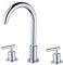 Rubinetto Bagno Lavabo 3 Fori Calda e Fredda Ottone Multifunzione Doppia Maniglia Bagno Lavabo Rubinetto-Cromo