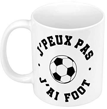 French Unicorn Mug Tasse J'Peux Pas J'ai Foot Sport Football Passion Loisir