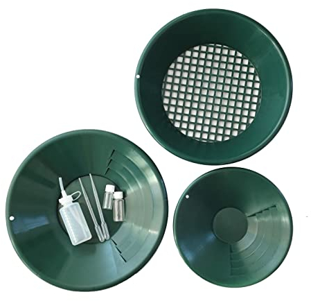 Euro-Gold EMPOTEC Gold Pan Kit Batee Ricerca Oro Pans Setaccio Accessori