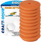 10er Sparpack Craft-Equip PRO Polierschwamm Polierpad mit Klettverschluss Made IN EU (10er Sparpack 150mm DA Polierschwam ONE-Step ORANGE)