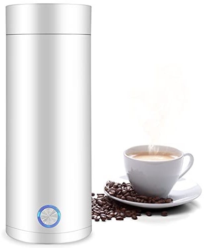 Portable Mini Heating Cup, 3 in 1 Travel Kettle, 400ml, Small Portable Water Cup, Tea, Coffee, Milk, Gift