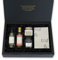 Lussiero Geschenkbox - Goldene Geschmacksreise - Geschenkset aus Trüffelbutter, schwarzer Trüffelsauce, weißem Trüffelöl und Schwarzem Trüffel-Öl, Präsentkorb Geschenkkorb für Gourmets