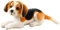 Liegender Miguelu Kuscheltier,32 cm Plüsch Hund, Stofftier Hund Lebensecht Liegender Hund Plüschtier Püppchen Simulation Tier Puppe Plüsch Schlafende Hunde für Kinde Geschenk