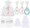 BOFUNX 21pcs Llavero Ángel de la Guarda para Comunion+21 Bolsas de Organza+21 Etiquetas Llaveros Colgantes de Regalos y Recuerdos Detalles Comunión Bautizo Baby Shower Boda Fiesta para Invitados
