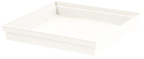 Soucoupe Toscane carrée 32 cm - Blanc - Eda