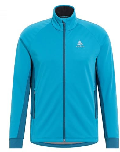Odlo Herren Langlauf Jacke BRENSHOLMEN, saxony blue - deep dive, XXL