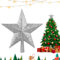 LETTERASHQP Christbaumspitze Klein,Weihnachtsbaumspitze Stern 20cm Mini-Weihnachtsbaumspitze,Treetop Weihnachtsschmuck für Feiertagsdekoration oder Heimdekoration(Silbrig)