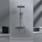 EMKE Duschsystem mit Thermostat Regendusche Duschset, Regendusche mit Armatur,Duschsystem Regendusche, 45cm Thermostatische Platte, Handbrause 3 Strahlarten,Duschamaturenset Regendusche,Anthrazit Matt