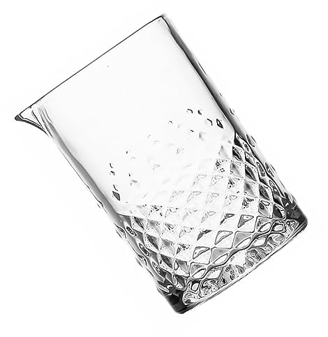 HOMSFOU 700ml Thick Bottom Crystal Cocktail Stirring Glass for Cocktail Making Bar Stirring