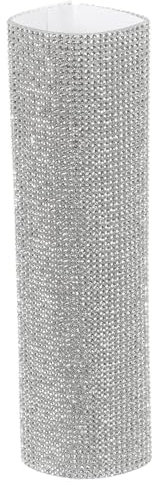 FAVOMOTO Glitter Microphone Sleeve Sparkly Bling Rhinestone Wireless Mic Cover Decorative Microphone Handle Protector Silver, 011649XT1HEN
