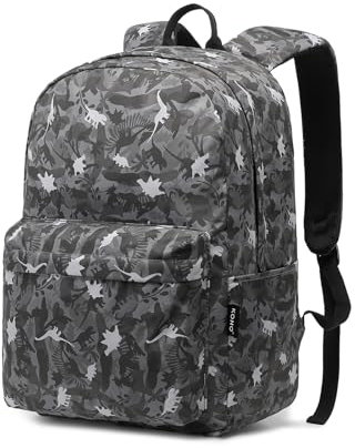Kono Schulrucksack, lässiger Tagesrucksack, Schultaschen für Mädchen, Jungen, Büchertasche, leicht, Reiserucksack, Arbeitstasche für Männer und Frauen, A-Grau, L, Casual