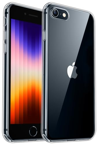 CANSHN Cover Trasparente per iPhone SE 3/2 (2022/2020) / 7/8 (4,7 Pollici), Custodia Traslucida Opaca Protettiva Sottile Antiurto - Chiaro