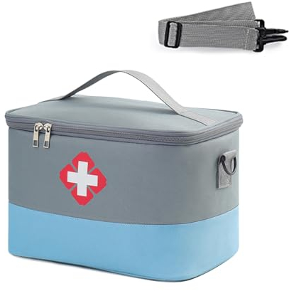 Zasjon Medikamententasche Reise Große Kapazität Reiseapotheke Tasche Leer Medizintasche Wasserdichte Medikamenten Aufbewahrung Notfalltasche Leer Erste Hilfe Tasche Medizin Aufbewahrungstasche Tragbar