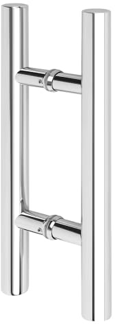 Alise Shower Door Handle,Sliding Glass Door Pull 16 Inch Round Back to Back Handle for Shower Doors,SUS304 Stainless Steel Bath Hardware Replacement Parts,Polished Chrome,LS7040Y-C