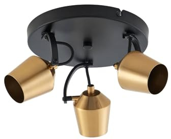Lindby Strahler Sylveria (Modern) in Gold/Messing aus Metall (3 flammig, GU10) - Deckenlampe Deckenleuchte Lampe Spot Wohnzimmerleuchte