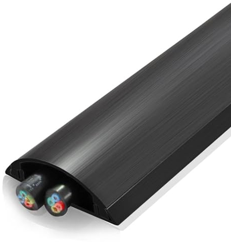 RobustWeg Kabelschacht,Kabelkanal Selbstklebend,Wand Kabelkanäle,Halbrunde Kabelführungen,allzweck Kabelleiste,Wand- und Deckenkanal mit Bodenlochung,Kabelkanal,Für alle Netzkabel in Haushalt,Büro