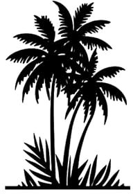 Benziso Palma in metallo, decorazione da parete con piante tropicali, decorazione da parete a tema spiaggia, scultura costiera da appendere alla parete per bagno, soggiorno, interni ed esterni (28,4 x