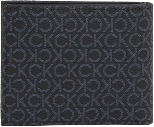 Calvin Klein Herren Geldbeutel Classic Mono Bifold mit Logo-Print, Schwarz (Classic Mono Black), Einheitsgröße