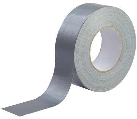 Profi-Partner Gewebe-Klebeband, PE-Beschichtung, 50 m, Breite 5 cm, Grau | Reißfest, temperaturbeständig, wasserdicht, Reparatur-Tape für raue Untergründe, hohe Haftkraft, Panzer-Tape