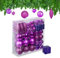 Relaxdays Weihnachtskugeln 110er Set, Kunststoff, Weihnachtsbaumdeko mit Kugeln & Lametta UVM., Christbaumschmuck, pink
