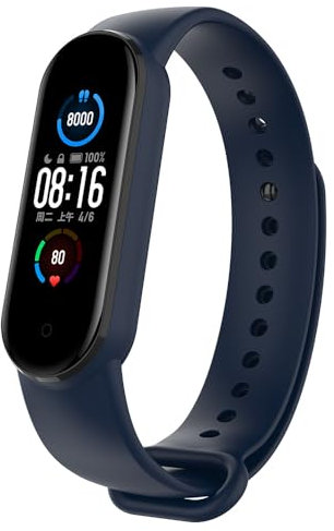 Cinturino per Xiaomi Smart Band 7 / Mi Band 6 / Band 5 / Band 4 / Band 3, Silicone Sport Bracciali Cinturini di Ricambio per Amazfit Band 5