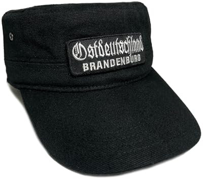 No Face No Name Military Cap Ostdeutschland Brandenburg in schwarz I Unisex frei einstellbar I bestickter Patch I Army Basecap Snapback Kappe Mütze