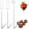 3 Pièces Fourchette à Chocolat en Acier Inoxydable, Ustensiles de Praliné, Fourchette Professionnelle pour Pralines, Outils DIY pour Pralines Maison, Truffes (2 Fourchettes et 1 Spirale à Praliné)