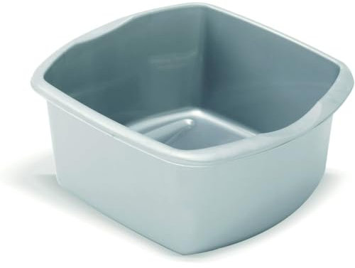 AMK® Addis Metallic Rectangular Bowl 8L for Washing Up Dishes Fit for Kitchen Sinks Easy Clean High Gloss Finish