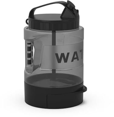 kosingna Dog Water Bottle, 77oz/2.2L Portable Travel Dog Water Bottle Dispenser, Food-Grade Safety Mateals, Perfect for Travel, Walking, Hiking and Outdoor Activities, Pet Aessoes, Black