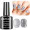KRISNICE Glass Cat Eye Gel Nail Polish, 7.3mL Silver Grey Glitter Moonlight Cat Eye Effect Soak Off UV LED Gel Polish for Nail Art Manicure Salon Home DIY(KMY1-004-04)