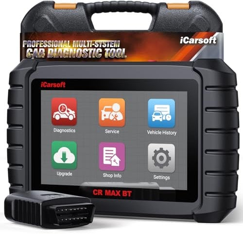iCarsoft Wireless Car Diagnostic Tool, CR Max BT Full System OBD2 Scanner Bluetooth, 49 Reset Functions+Extra 46 Services, 40000+ Bi-Directional Tests, CANFD, Auto VIN, Live Data, Lifetime Upgrade